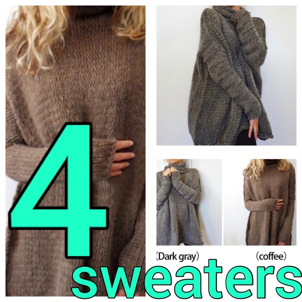 Reseller non mystery box of 4 thumbhole sweaters
